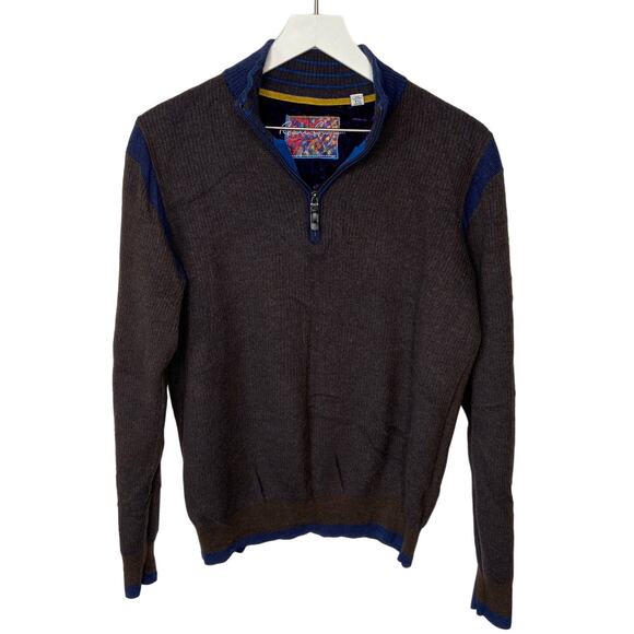 Robert Graham Wool 1/4 Zip Sweater - Men's Size XL - Picture 1 of 4